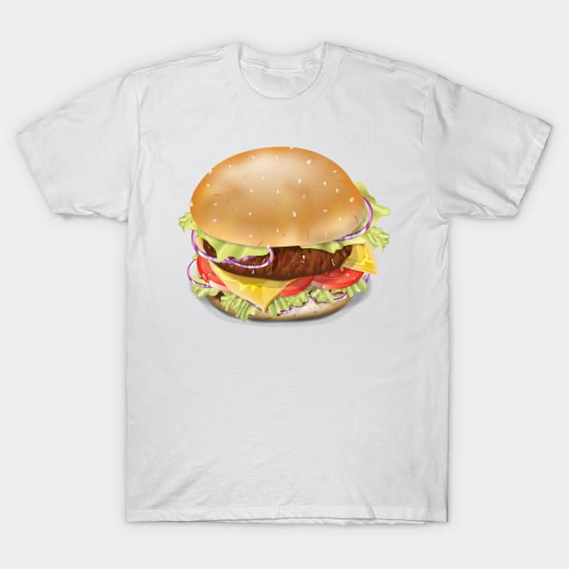 Hamburger T-Shirt by nickemporium1